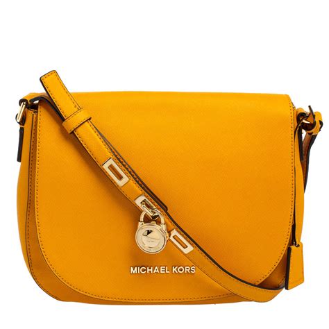 mustard michael kors purse